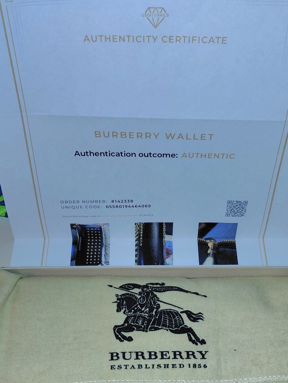 Burberry 2pc Wallet with COA MSRP $560 & Burberry Blue Label Satchel Lux Set - Picture 3 of 14